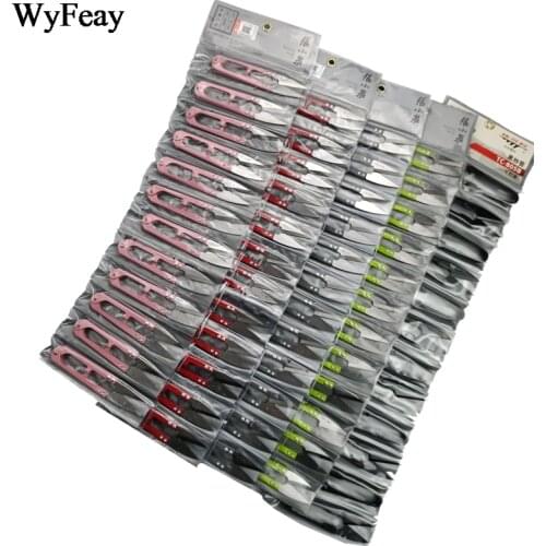 Wholesale 12Pcs/Lot Thread Scissors Cutting Sewing Shears Cross Stitch Embroidery for Needlework Tailors Fabric Supplies Tools