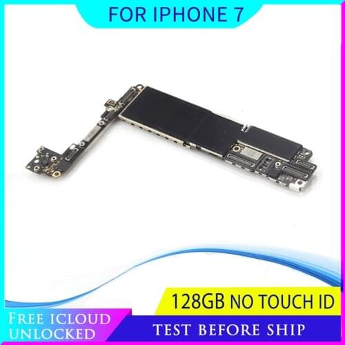 For iphone 7 4.7inch original unlocked motherboard without touch ID full function logic board for iphone7 Plate 128GB version