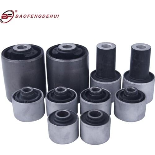 Front Suspension Upper Lower Control Arm Bushing Kit For Lexus LS460 LS600H RWD 2008-16