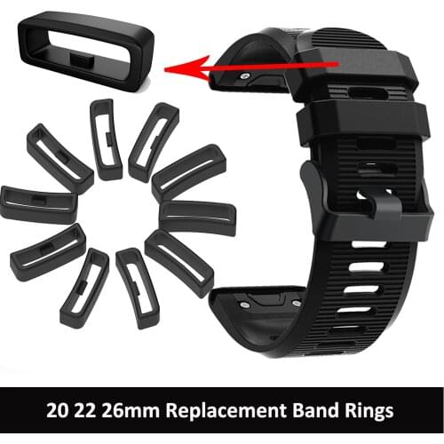 Silicone Holder Retainer keeper for Garmin Vivomove HR/vivoactive 3 strap rubber loop for Forerunner 645 Music watch accessories