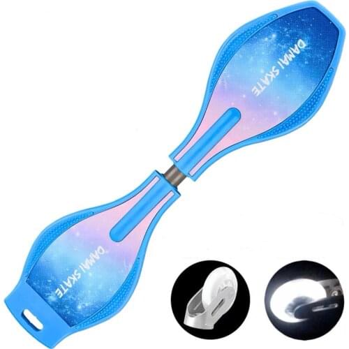 Adult childrens two-wheeled skateboard rocket board for beginners flashing vitality board two-wheeled skateboard