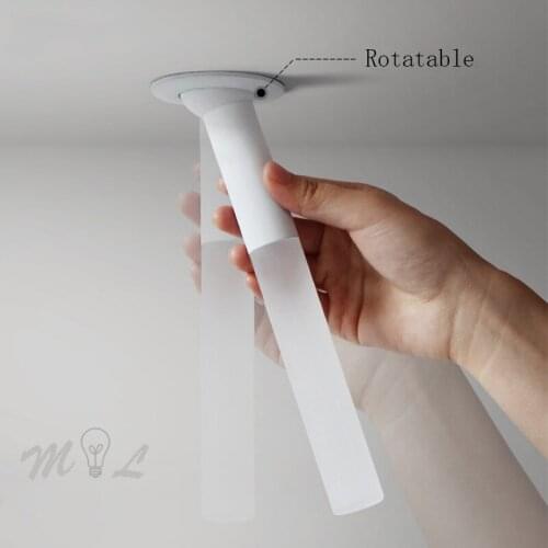 Modern Designer Hanging Ceiling Lamp Led Glass Tube Ceiling Light for Living Room Kitchen Suspension Deco Clothing Shop Light 7W