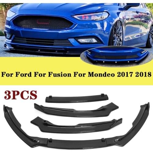 3PCS Car Front Bumper Splitter Lip Body Kit Spoiler Diffuser For Ford For Fusion For Mondeo 2017 2018