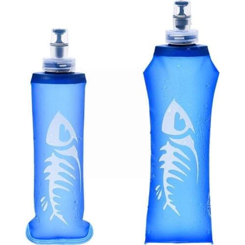 TPU sports soft water bottle plastic soft water bag country running 250/500ML cross water bag foldable J8Z6