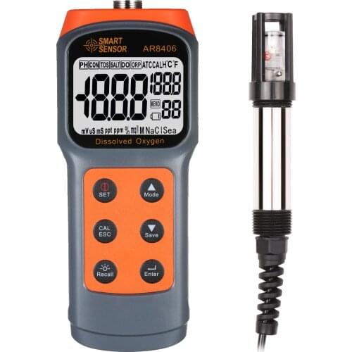 SMART SENSOR Digital Dissolved Oxygen Detector Dissolved Oxygen Meter Portable DO Tester Water Quality Tester Oxygen Analyzer