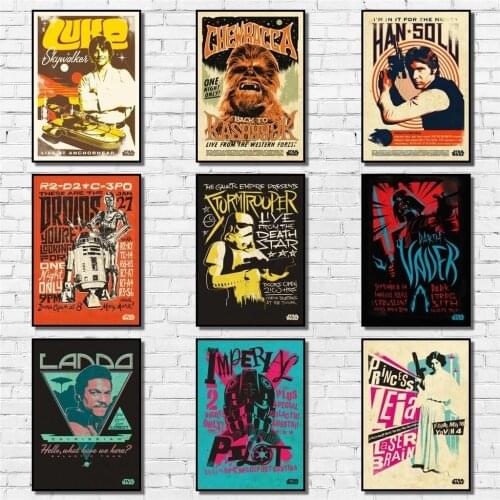 Vintage Old Movie Poster Whitepaper Legends Poster Art Painting Abstract Fancy Wall Sticker for Coffee House Bar