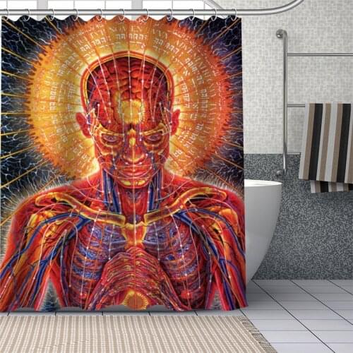 Custom Alex Grey Shower Curtains DIY Bathroom Curtain Fabric Washable Polyester for Bathtub Art Decor Drop Shipping
