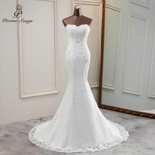 Sexy Strapless wedding dress 2021 bride dress wedding gowns beautiful bride gowns applique vestidos de novia marriage dress