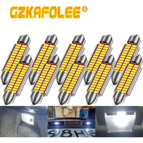 10PCS No Error C5w C10W Signal Lamp Reading Light 4014 Led Chip LED Canbus Car Automobiles Parts Accessories 31MM 36MM 39MM 41MM