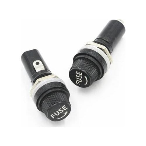 10pcs x 5x20mm glass fuse holders 6x30 black insurance tube socket fuse holder for 5*20 6*30 Panel Mount Fuse Holder Connector