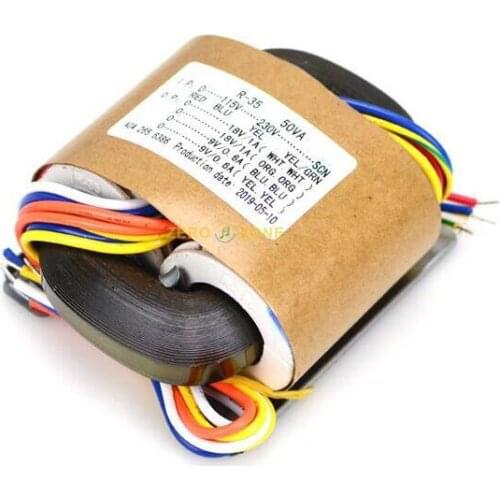 115V/230V 50W R type transformer Dual 18V Dual 9V output for DAC/Amplifier