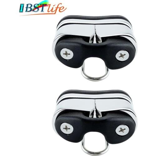 2PCS Stainless Steel 316 Ball Bearing Cam Cleat Pilates Equipment Marine Boat Fast Entry Rope Wire Fairlead Sailing Accessories