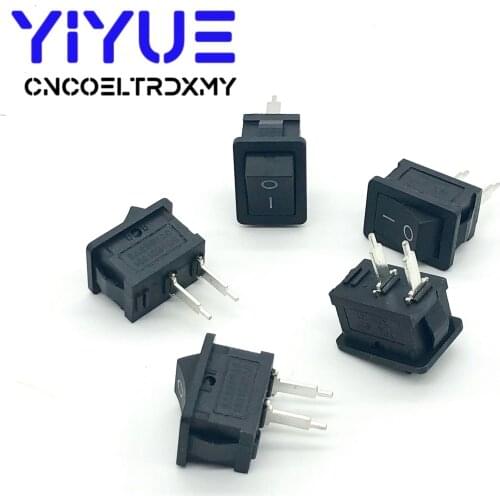 5Pcs 20*15MM Rocker Switch KCD-101 2 Pin 2 files 6A 250VAC/10A 125VAC Push Button Switch