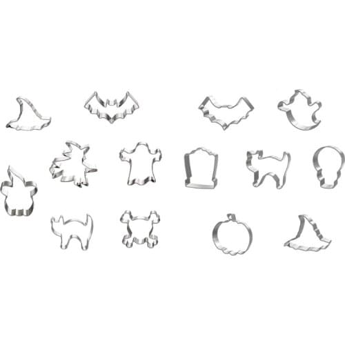 896A 1 Set Cookies Cutters Halloween Series Pumpkin Ghost Witch Hat and More Cutters