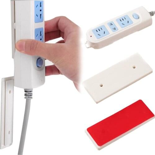 Seamless Plug Fixer Holder Power Strip Bracket Multi-Purpose Wall-mount Plugboard Stand Holder