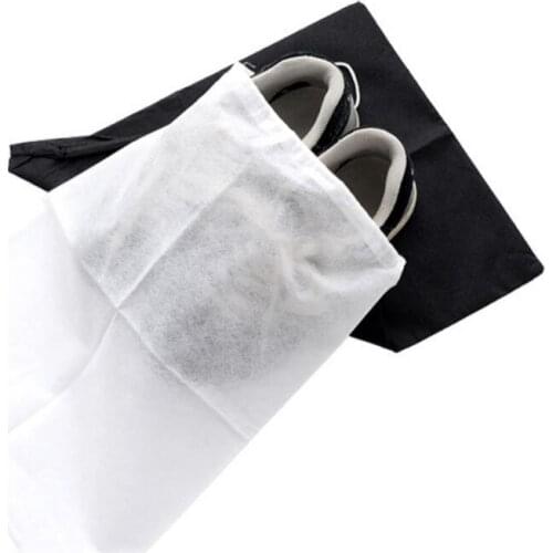 Big 29X35cm Travel Storage Shoe Dust-proof Tote Dust Bag Case black/white Non-Woven Travel Shoe Storage Bag LX4162