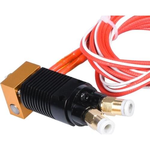 Funssor 2 in 1 out Extruder Hot End kit for CREALITY 3D Printer Dual-color Printing Nozzle printer 12/24V