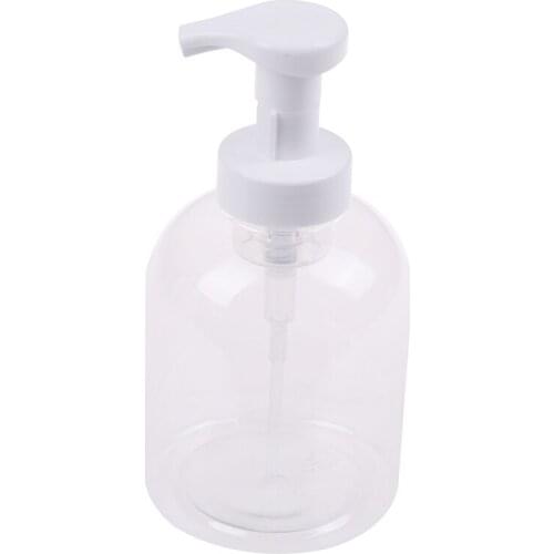 500ml Clear Foam Pump Bottle Spray Bottles Soap Foaming Mousses Liquid Dispensers Household Bathroom Kitchen Accessories