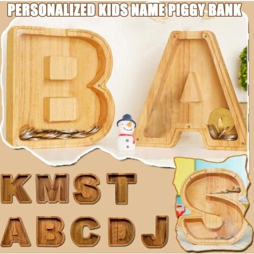 Creative English Alphabet Money Boxes Saving Bank Storage Tank Personalized Storage Tank Creative Home Decor Storage Tank 2021