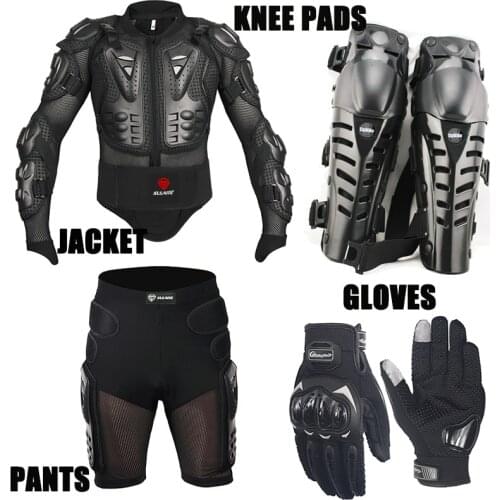 Motorcycle Body Protection Suits Turtles Armor Equipment Jacket Motocross Shorts Motorbike Knee Pads Scooter Moto Gloves