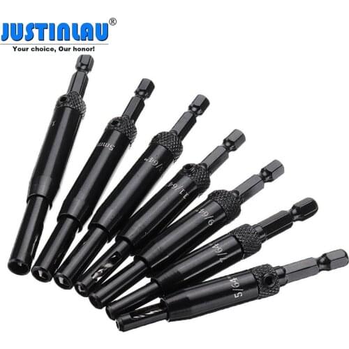 HSS Self Centering Door Window Core Drill Bit Set Hole Puncher Hinge Tapper for Doors Self Centering Woodworking Power Tools