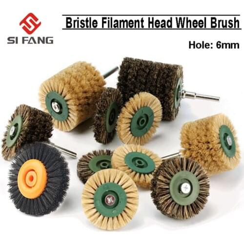 1PC Dremel Accessories 60/76mm Brush Polishing Grinding Buffing Wheel Woodworking For Furniture Rotary Drill Tools