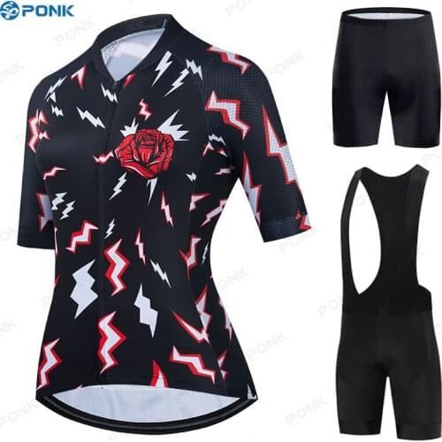 New 2020 Pro Triathlon Womens Cycling Clothing Mountain Bike Clothing Anti-UV Bicycle Wear Short Sleeve Cycling Jersey Set