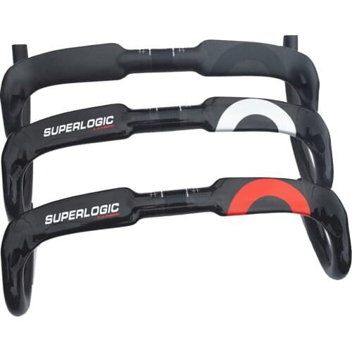 Superlogic full carbon handlebar carbon fiber road bike handlebars bent bar ud gloss finish 40/42/44cm inner cable routing