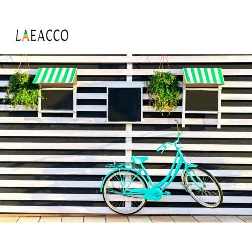 Gray White Wood Screen Wall Simple Life Flowers Bicycle Plank Floor Party Photography Background Photocall Backdrop Photo Studio