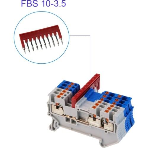 Jumper FBS 10-3.5 PLUG IN Bridge for PT1.5 DIN Rail Terminal Blocks