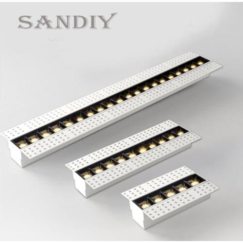 LED line light Frameless Spot Lamp Track Light Recessed spotlight Led wall Light Interior Restaurant Corridor Aluminum Lamp