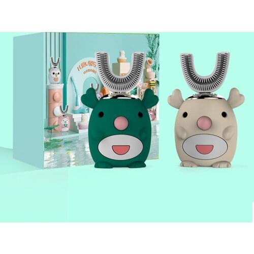 Ultrasonic Smart 360 Degrees U Automatic Electric Toothbrush Kids Silicon Teeth Tooth Brush Cartoon Pattern For Children Kids