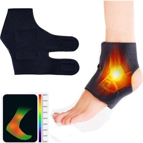 1 Pair Tourmaline Self Heating Magnetic Therapy Foot Ankle Massage Belt Pad For Arthritis Pain Relief Guard