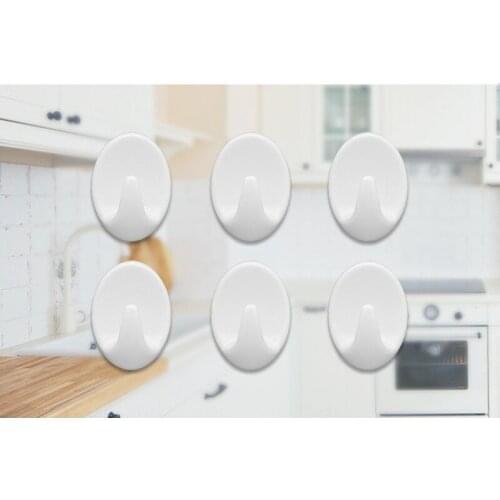 5/10PCS Self Adhesive Clothes Hook Wall Door Holder Bathroom Hanger Organizer Strong Kitchen Bath Suction For Bag Keys Towel