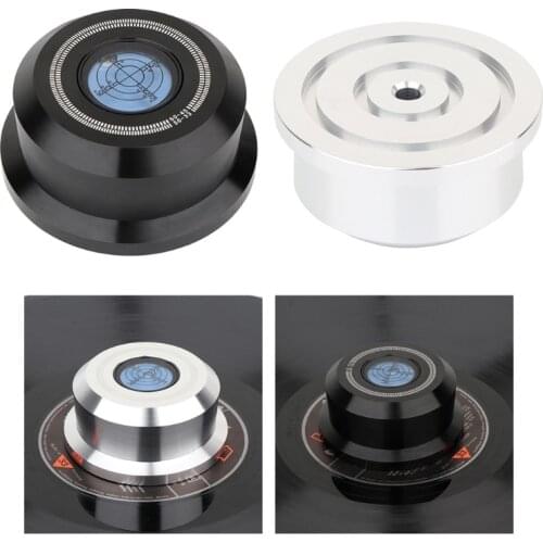 50Hz Aluminum Alloy Record Weight Stabilizer LP Disc Turntable Clamp with Bubble Level for Vinyl Record Weight Player T84C