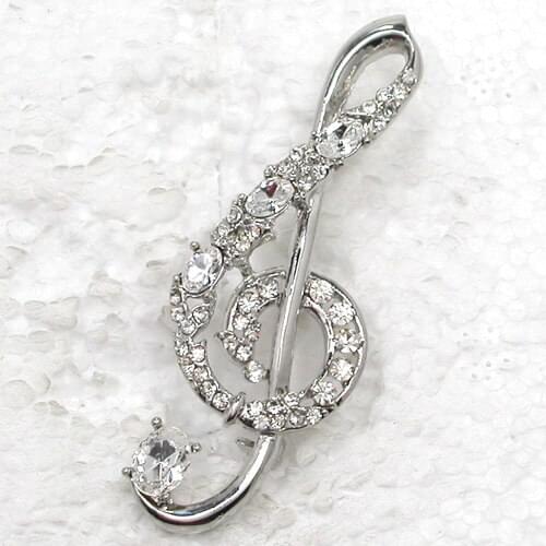 Rhinestone Music note Pin brooches C283 A