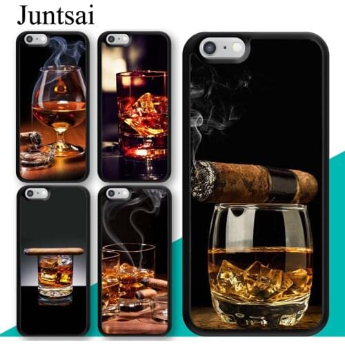 Cigar Whiskey Ice Drink Cell Case For iphone 11 12 Pro Max mini XR XS MAX X 5S SE 2020 6S 7 8 Plus Cover Coque