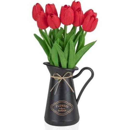 Black In Pots 10'lu Wet Tulip artificial flower decoration artificial flower искусственный цветок