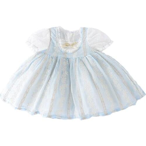 Children Dresses Embroidery Lolita Style Kids Princess Clothing for Girls Birthday Party Dress for Baby Ball Gown 2-7Y