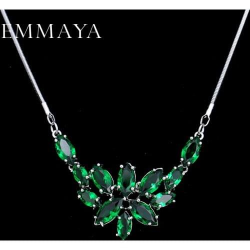 EMMAYA AAA Green Zircon CZ Jewelry Women Pendant Necklace Fashion Cheap Gift Jewelry