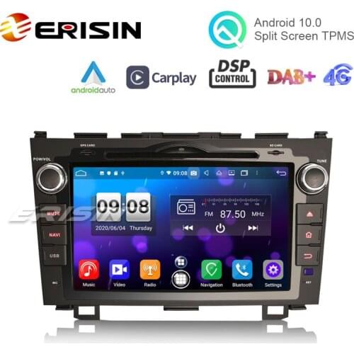 Erisin ES8759C 8" Octa-Core Android 10.0 Car DVD GPS Player CarPlay Auto for HONDA CR-V TPMS DVR DTV DAB-IN 4G OBD