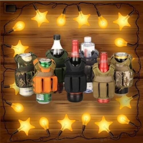 Festival Christmas Beer Bottle Cover Mini Vest Shape Adjustable Detachable DIY Drinks Can Water Bottles Decoration