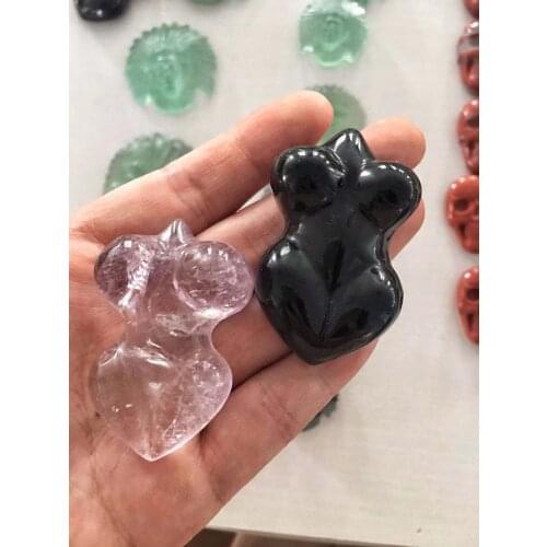Custom made natural crystal stone delicate carving womans body handicrafts for the collection and furnishing articles