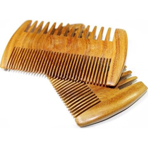 1 pcs Beard Pocket Wooden Comb Styling Tool with Wide & Fine Teeth Carbon Barber Professional Hairdresser Beard Comb