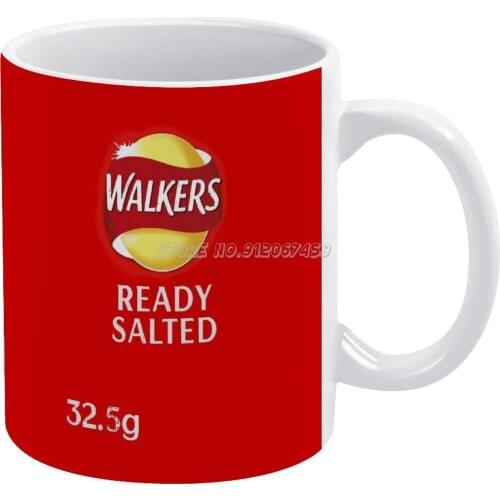 Walkers Ready Salted Crisps Design Coffee Mugs Ceramic Personalized Mugs 11 Oz White Mug Tea Milk Cup Drinkware Travel Mug Ready