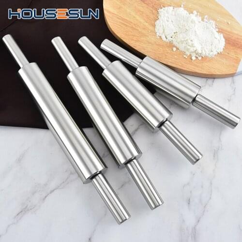 Baking Kitchen Tools Household Stainless Steel Flour Stick Rolling Pin Flour Stick Pressing Rolling Pin