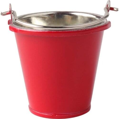 Simulation Mini Metal Pail Bucket 1/10 Scale Accessories for RC Crawler Car SCX10 TRX4 D90 Decoration