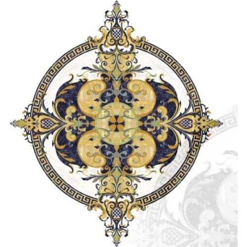 Marble medallion,waterjet inlay medallion