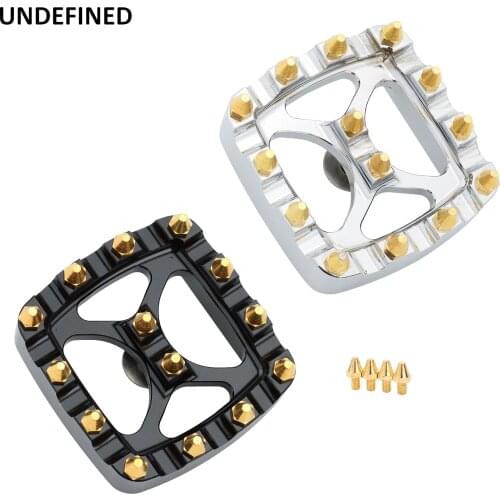 Brake Pedal Pad Cover MX Offroad Black Small Footrest Pedal Pad Covers for Harley Dyna Fat Bob FXDF FXDL Softail FXSTS XG750