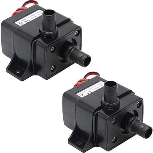 2pcs/lot Ultra Quiet Waterproof Flow Rate Brushless Pump DC 12V 4.2W 240L/H Mini Submersible Water Pumps Home Improvement Pumps
